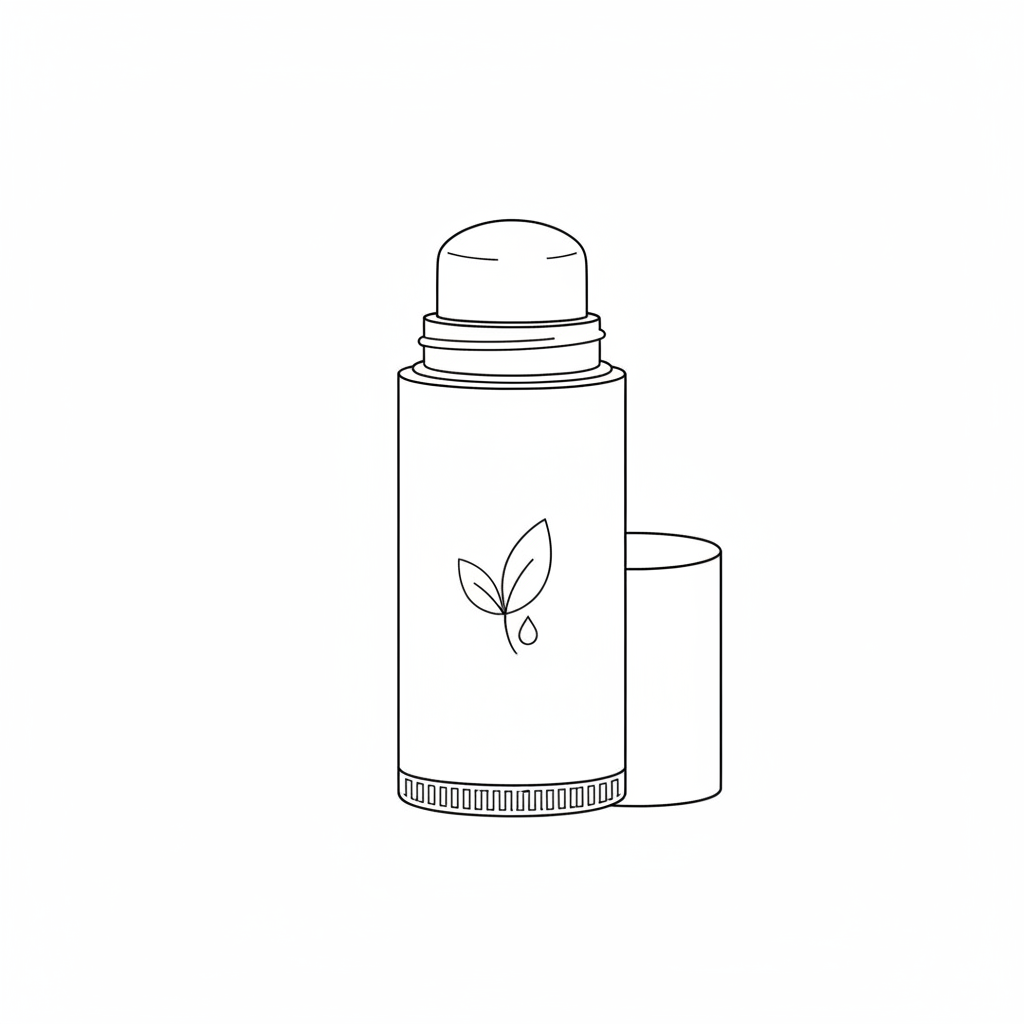 Skincare stick line-art
